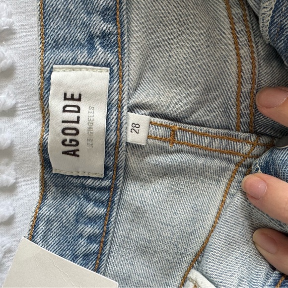 NWT!! Agolde Parker Long Jean Shorts - Picture 3 of 4